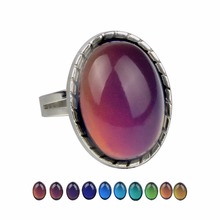 JUCHAO Adjustable Mood Ring Magic Vintage O Rings for Women Temperature Control Color Change Ring Men 2024 - buy cheap