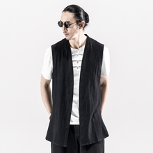 Men jacket sleeveless male jacket Japanese streetwear KZ2008 2024 - buy cheap