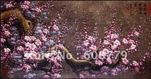 Розовый цвет персика Дизайн Холст Картина маслом LRGP0477 2024 - купить недорого