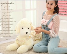 huge 90cm toy poodle dog plush toy,floral skirt dog hugging pillow gift d8918 2024 - buy cheap