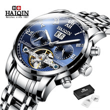 Automatic Mechanical Mens Watches Top Brand HAIQIN Luxury Men Watch Business Tourbillon Military Male Wrist watch Reloj Hombres 2024 - buy cheap