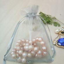 Saco cinza de organza personalizável com cordão, para casamento, aniversário, natal, festa, presente de joias, sacolas para exposição 2018 2024 - compre barato