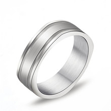 Le.Baiser 6 мм 316 Титан Нержавеющая сталь квадратное кольцо обручальное кольцо для мужчин женщин 2024 - купить недорого