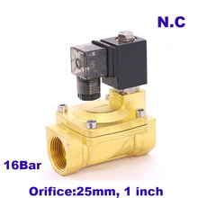 GOGO Normally Closed 2 way Pilot Diaphragm Brass electric 12v dc 24V 220V water pneumatic Solenoid Valve 1" BSP 25mm PX-25 NBR 2024 - buy cheap