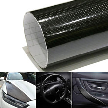 Rollo de película adhesiva de fibra de carbono para coche, rollo de vinilo brillante 5D, reflectante, resistente a los arañazos, 1m/2m/3m/4m/ * 50cm, nuevo, #297012 2024 - compra barato