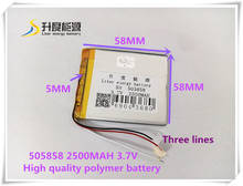 505858 3.7V 2500mAH 506060 Polymer lithium ion / Li-ion battery for mp4 mp5 tablet pc cell phone POWER BANK 2024 - buy cheap