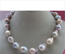 free shipping Hot sell - >>>@@ S@@@@@Natural 15mm Multicolor Baroque Edison Reborn Keshi Pearl necklace  #f2424! 2024 - buy cheap