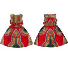 Vestido africano tradicional de Dashiki para chica, ropa de algodón, a juego, para chico, Impresión de África 2024 - compra barato
