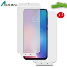 Película de hidrogel para tela de smartphone xiaomi, 2 peças, frente e trás, para os modelos mi 9 se, cc9, redmi note 7, 7a, k20 pro, soft hd, não é vidro 2024 - compre barato