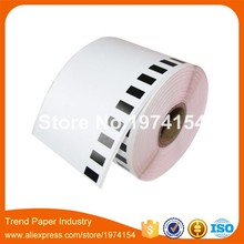 10 Rolls adhesive thermal printer roll,62mm dk-22205 continuous dk label roll dk-2205 2024 - buy cheap