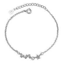 High Grade 925 Sterling Silver Bracelet For Girl Party Accessories Shiny Lady Gift Exquiste Crystal Star Bracelets Women Jewelry 2024 - buy cheap