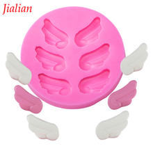 Angel wings Shape fondant silicone mold for kitchen baking chocolate pastry candy Clay making cupcake lace decoration tool F0131 2024 - buy cheap