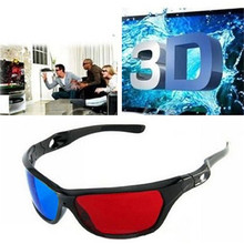 1 Unidad Universal 3D gafas de plástico rojo azul negro marco para anaglifo dimensional TV película DVD juego regalo de cumpleaños 2024 - compra barato