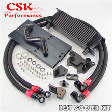 Kit completo com resfriador de óleo, adequado para vw golf mk7 gti an10, 13 fileiras, para motores vintage iii, preto/prata 2024 - compre barato