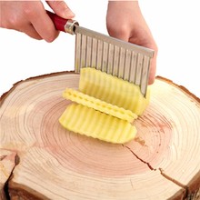 1pcs Stainless Steel Wave Potato Cutter Vegetable Cucumber Slicer Chopper Kitchen Gadget Cooking Tools 2024 - buy cheap