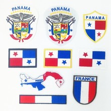 Fine Russia Map Flags Patches Iron On Panama France Appliques Iron On Flags Arm Badges for Clothes Jeans Hat Jeans Decor 2024 - buy cheap