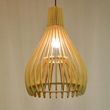 Modern minimalist personality wood creative double solid wood cage living room chandelier villa lamp lighting bird cage lamp 2024 - buy cheap