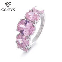 Cincin wanita rosa anéis cz moda jóias anéis para mulheres requintado presente para festa feminino anel acessórios cc159 2024 - compre barato