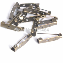 Antiguo bronce latón 1000 unid/lote 20mm 2 agujeros seguridad pin broche barra alfiler back seguridad pins hallazgos 2024 - compra barato