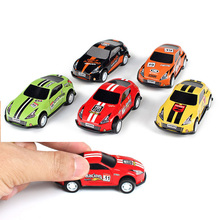 Mini coche de juguete extraíble para niños, molde de vehículos de carreras de dibujos animados, juguetes de bolsillo, modelo de regalo para guardería, 2019 2024 - compra barato