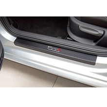 For FIAT 500X 500X Cross Carbon Fiber Vinyl Sticker Car Door Sill Protector Plate Car accessories, Carbon Fiber texture pvc material, interior mouldings 2024 - buy cheap