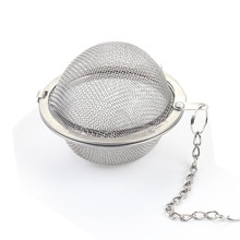 Infusor de chá com filtro de aço inoxidável, infusor de chá com esfera de fechamento de temperos, 1 peça 2024 - compre barato