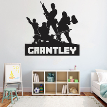 Nombre personalizado para dormitorio de adolescente etiqueta personalizada para pared vinilo removible pared arte calcomanía x-box PS4 video juego Mural G913 2024 - compra barato