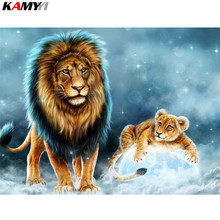 Full Square/Round Drill 5D DIY Diamond Lions 3D Embroidery Cross Stitch Mosaic Decor HYY 2024 - buy cheap