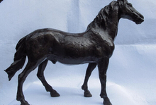 song voge gem S1271 12 Western exquisite Copper Bronze Carving Steed war Horse sculpture art Statue 2024 - buy cheap
