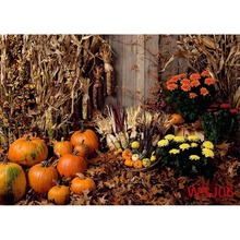 LB Autumn Collect Pumpkin Corn And Flowers Polyester & Vinyl Photography Backdrop For Studio Photo Props Photographic Background 2024 - buy cheap