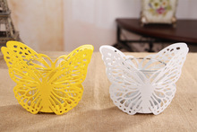 1PC Claissic European pastoral Zakka Iron Butterfly Candle Holder without Glass Cup Hot Selling Random Color JX 1127 2024 - buy cheap