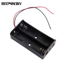 1Pc Plastic 18650 Battery Storage Case Box Holder For 2x 18650 3.7V Li-ion Battery With Wire Leads 14cm Wholesale 2024 - buy cheap