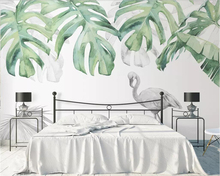 Beibehang-papel tapiz personalizado HD simple, plantas originales, TV, Fondo de pared, decoración del hogar, sala de estar, dormitorio, papel tapiz 3d 2024 - compra barato