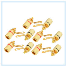 10pcs Gold Plated Audio Connector Binding Post Amplifier Speaker Cable Terminal Banana Plug Jack for 4mm Diameter Banana Plugs 2024 - buy cheap