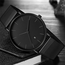 Black Wrist Watch Men Watches Business Dress Brand Wristwatch Stainless Steel Male Quartz Watch For Men Clock Hour With Calendar 2024 - buy cheap