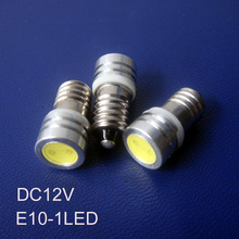 Alta calidad 1W E10 lámpara led, DC12V 1W E10 bombillas led para coche 12vdc 1W E10 luz indicadora de led, luces de señal envío gratis 10 unids/lote 2024 - compra barato