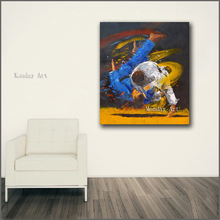 Large size Oil Painting strength  skill JUDO picture Wall art canvas oil paintings portrait pictures painting for living room 2024 - buy cheap