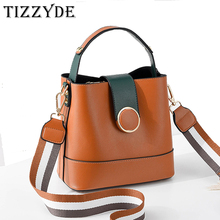 2019 Women Bucket Bag With Colorful Strap PU Leather Shoulder Beach Bag Brand Designer Ladies Crossbody messenger Bags WY0369 2024 - buy cheap