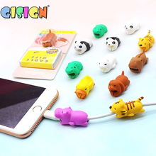 1Pcs Cable Bites Protector For Iphone Cable Winder Phone holder Accessory Chompers Cartoon Animals Doll Model Funny Toys 2024 - buy cheap