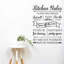 DIY non-toxic Waterproof and removable character quote PVC wall sticker kitchen rules kitchen room wall decoration home decor 2024 - buy cheap