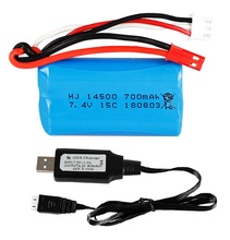Ewellsold 1pc 2pc 3pc 7.4V 700mAh Replacement Li-po Battery/charger for FT007 FX059 RC Boat Spare Parts 2024 - buy cheap