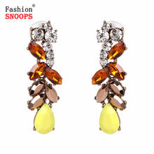 Hot Sale Fashion Big Maxi Statement Earrings Beads Crystal Stud Earrings For Women Wedding Gifts 2024 - buy cheap