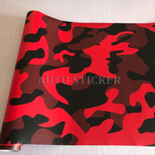 10/20/30/40/50cm*152cm Cool Red Black Camo Vinyl Film Sheet Adhesive Skateboard Snowboard Motorcycle Sticker DIY Car Decal Wrap 2024 - buy cheap