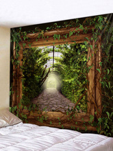 Garden Leaves Landscape w/ Road Sky Light Tapestry Art Wall Hanging Sofa Table Bed Sofa Cover Home Decor 2024 - buy cheap