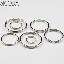 SICODA 50pc/lot 35/25/32mm silver keyrings O ring link  big hoop diy rings jewelry components Split Rings Keyfob Accessories 2024 - buy cheap