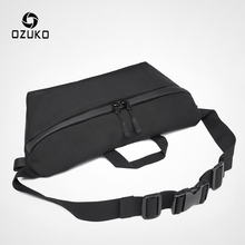 Ozuko moda masculina saco da cintura bloco de fanny para adolescente viagem telefone cinto bolsa sacos de ombro masculino à prova dwaterproof água esporte cintura pacote 2024 - compre barato