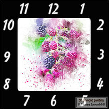 New 5d diy diamond painting wall clock fruit color icon diamond embroidery rhinestone mosaic decoration 40x40cm 2024 - buy cheap