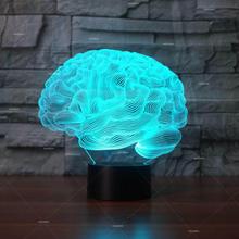 Cérebro de Modelagem 3d Acrílico Lâmpada de Mesa Levou lâmpada de Mesa Lâmpada de Cabeceira Nightlight Criativo Produtos Eletrônicos Para O Quarto 2024 - compre barato