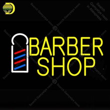 Letreiro com logotipo de barbearia, letreiro de luz neon para cortar cabelo, luminárias para decoração de negócios, tubo de vidro, cerveja, pub, artesanato artesanal, único sinal 2024 - compre barato