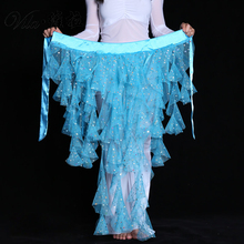 Sexy Belly Dance Costume Sequin Hip Scarf Belt Waves tassel Belly dance Skirt 7 colours hip scarf for lady 2024 - buy cheap